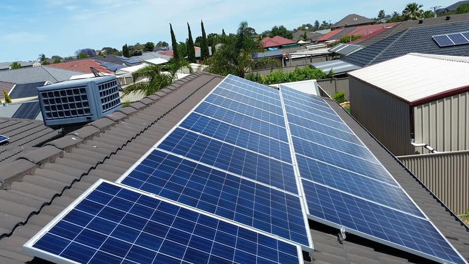 Solar panels after a Zig Zag Carpet Cleaning job
