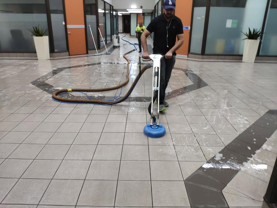 Tile and grout cleaning in an Adelaide bathroom